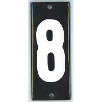 Huisnummer enkel blauw 4x10